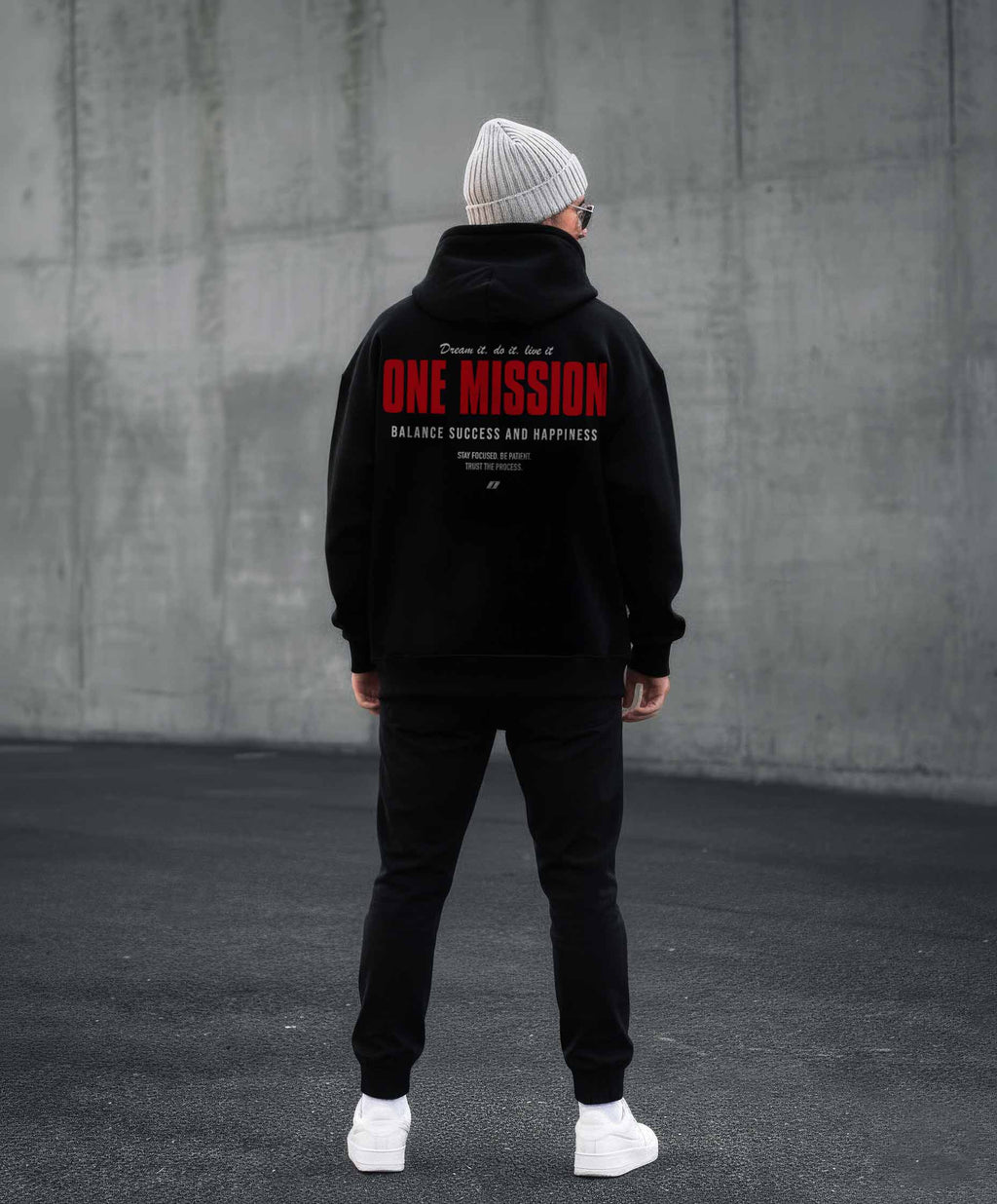 One Mission – Custom Black & Red Hoodie