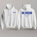 One Mission – Custom White & Navy Hoodie