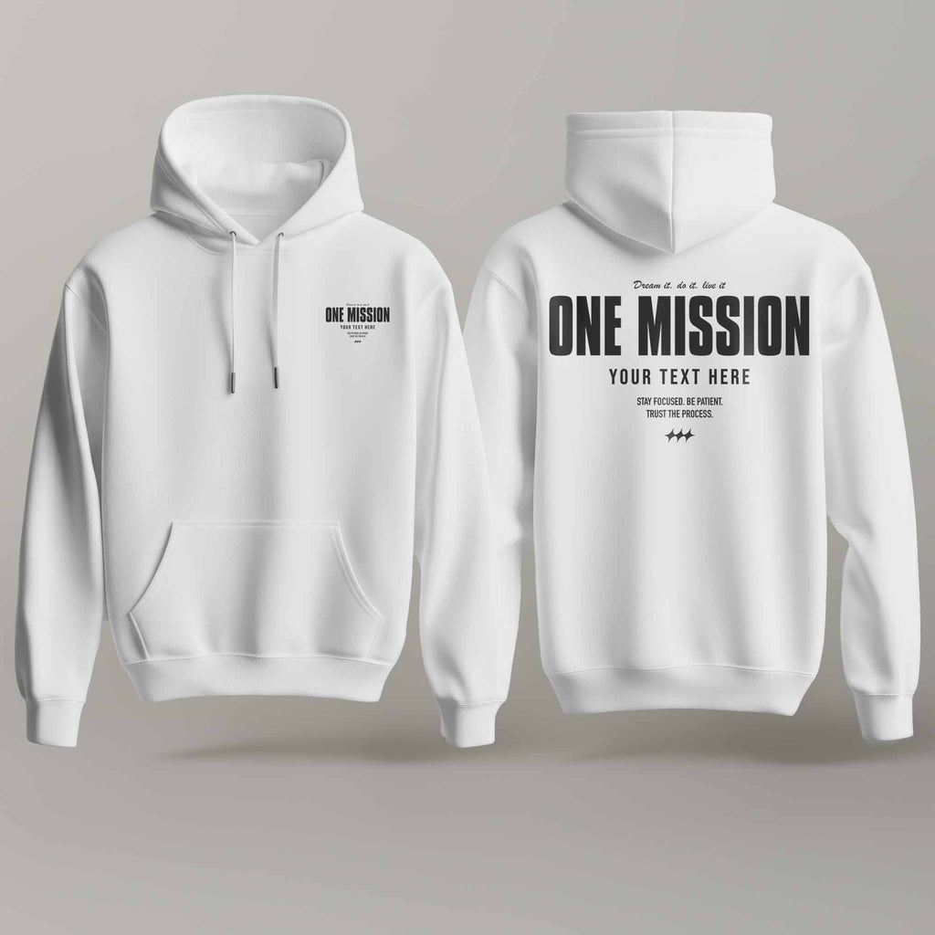 One Mission – Custom White Hoodie